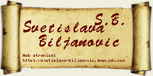 Svetislava Biljanović vizit kartica
